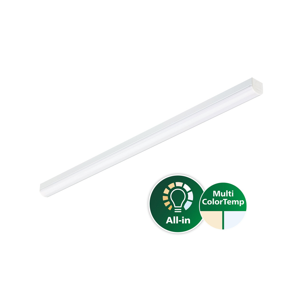 CoreLine Lichtleiste, BATTEN, 57 W, L1500, 8000 lm, 3000 K, 4000 K, DALI-regelbar, Opal, IP20/40