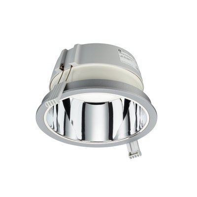 Einbauleuchte LuxSpace Compact, UltraEfficient, 10.8 W, D200 mm, 2000 lm, 4000 K, UGR19, Hochglanzreflektor, Silber