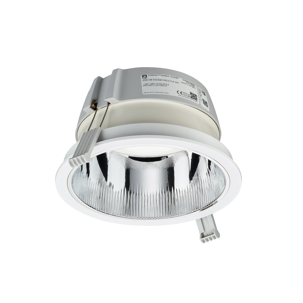Einbauleuchte LuxSpace Compact, UltraEfficient, 13.4 W, D200 mm, 2400 lm, 3000 K, UGR19, Weiß