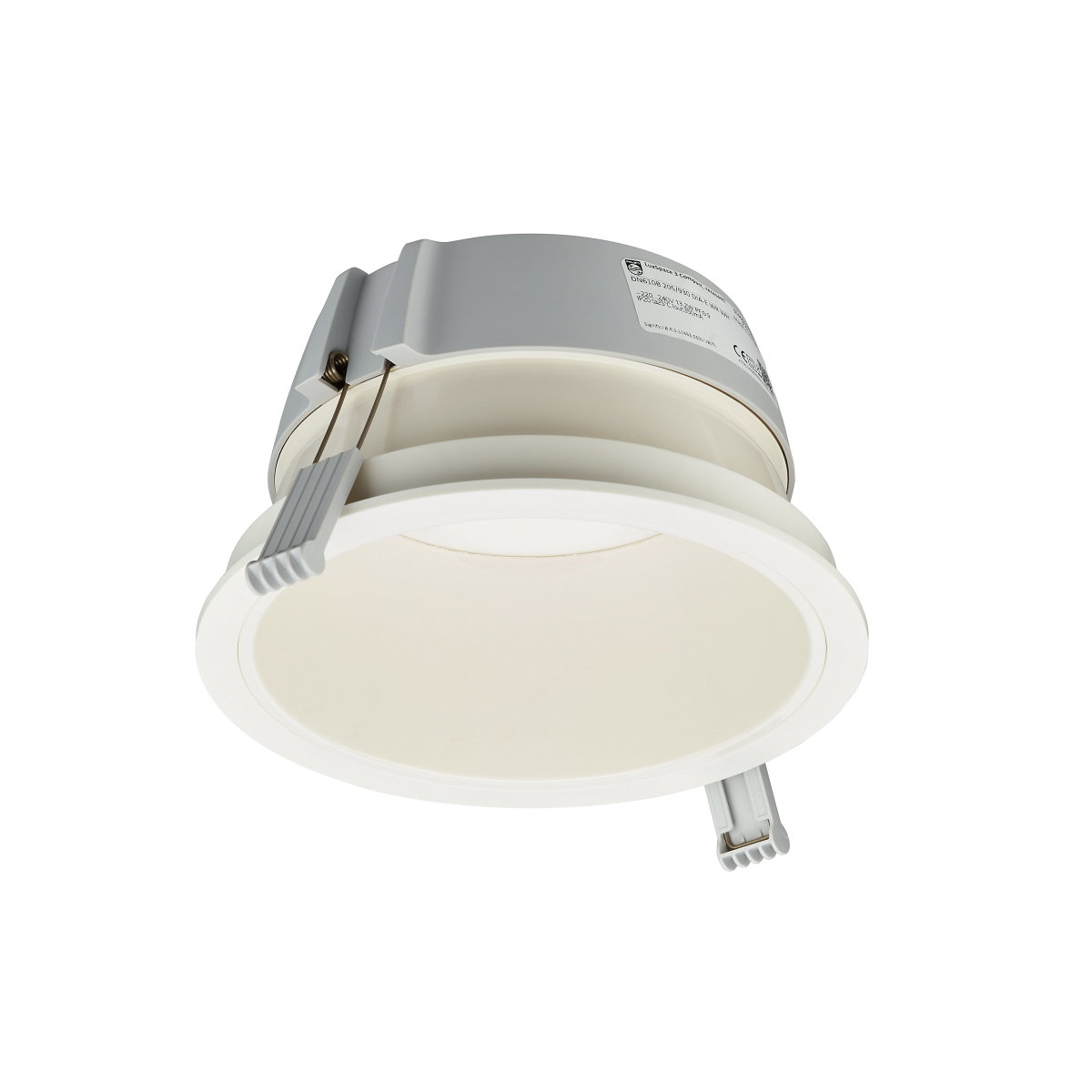 Einbauleuchte LuxSpace Compact, UltraEfficient, 10.8 W, D200 mm, 1750 lm, 3000 K, UGR19, Weißer Reflektor, Weiß