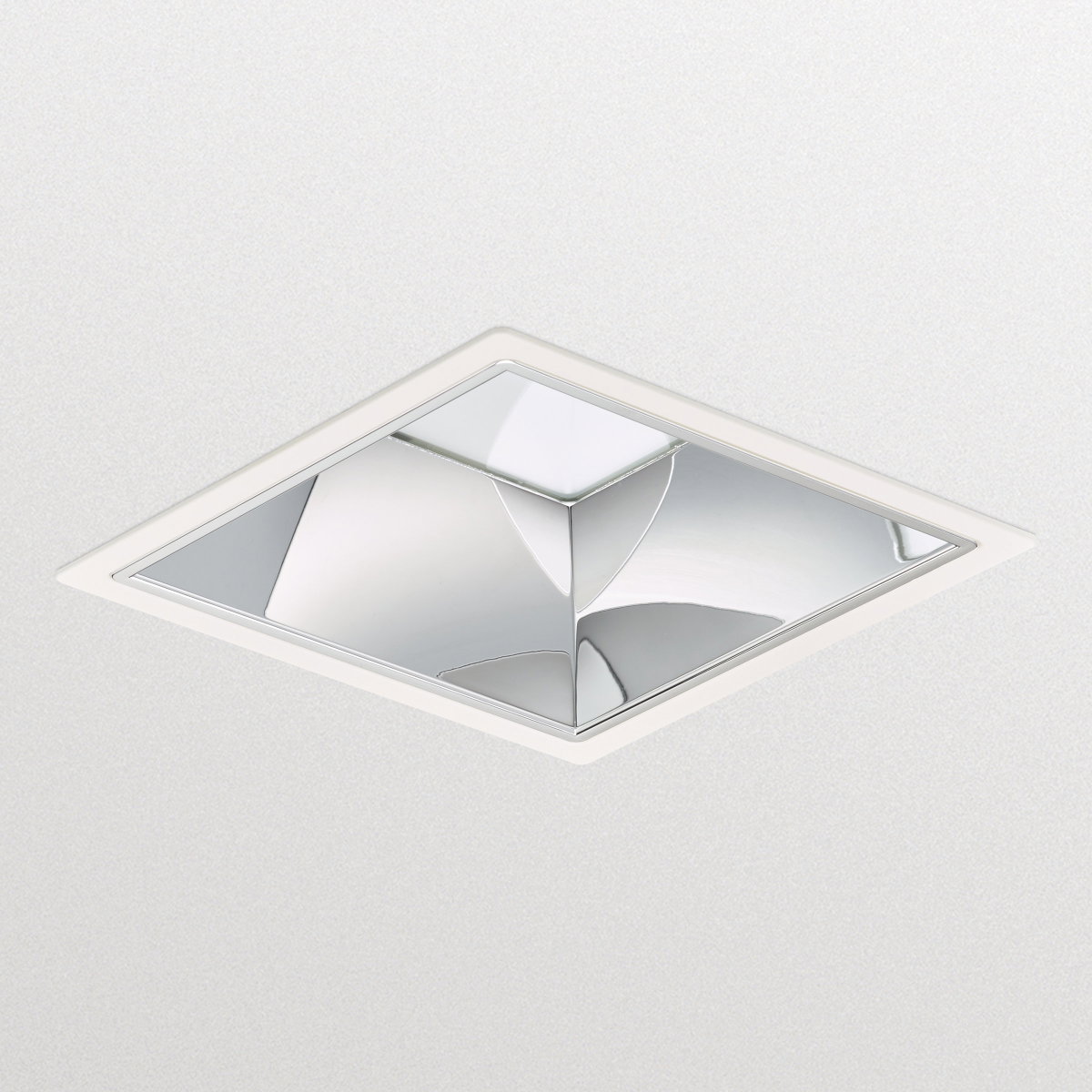 LuxSpace Einbaudownlight Quadratisch, 18.4 W, 200x200 mm, 2600 lm, 4000 K, UGR19, Hochglanzreflektor, Weiß, IP20