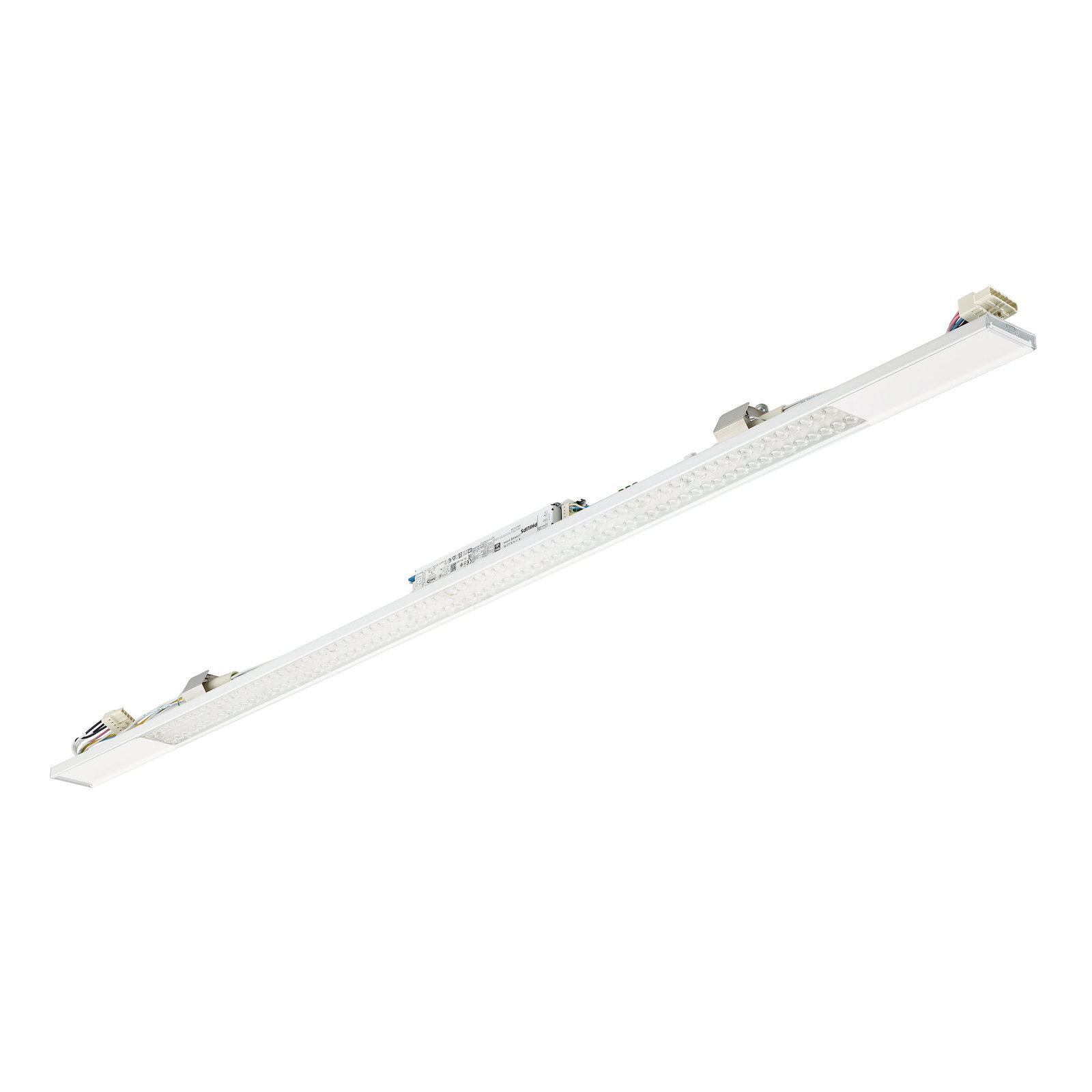 Maxos universal, 50 W, L1517 mm, 8000 lm, 3000 K, DALI-regelbar, Breitstrahlend (WB), Texturiert, Weiß, IP20