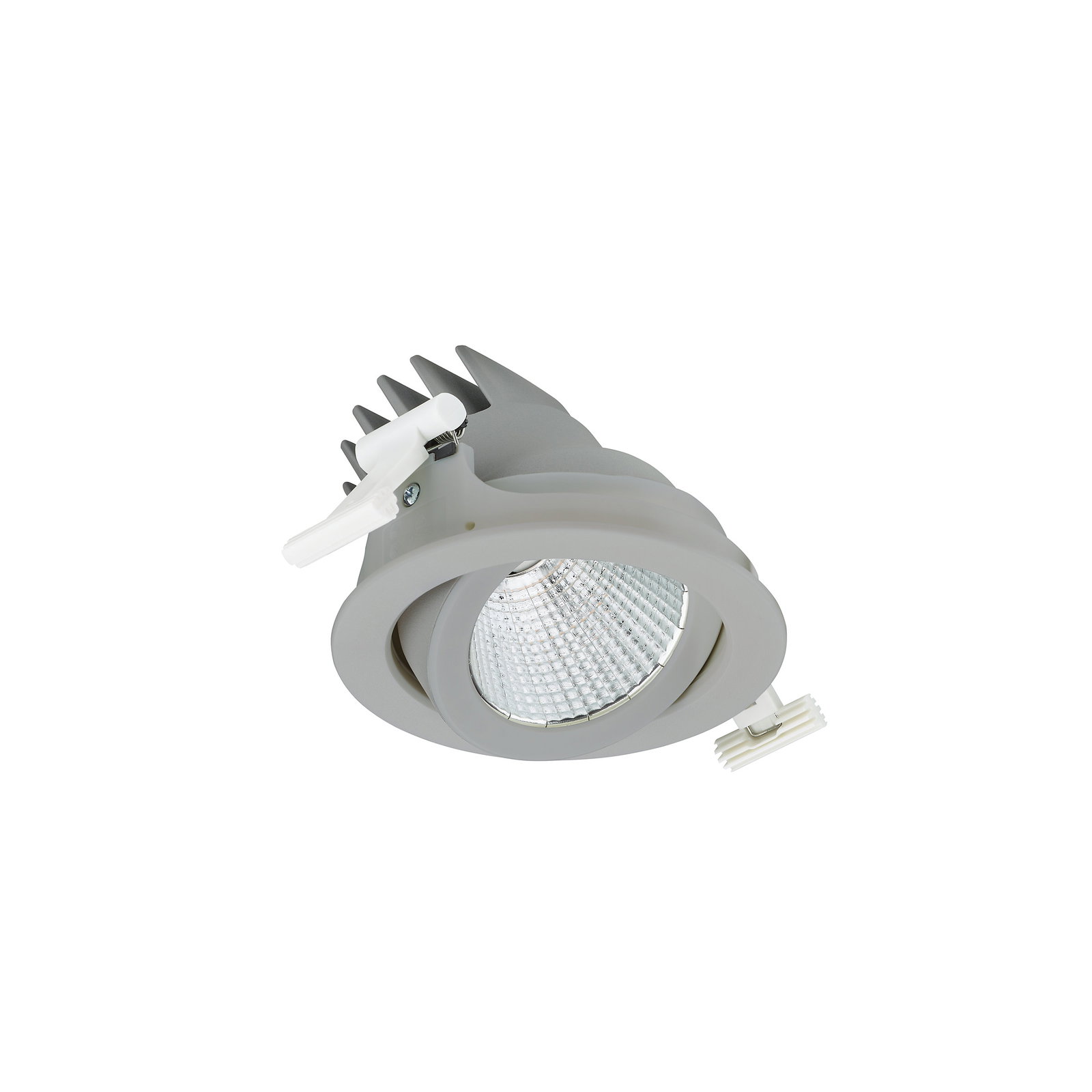 LuxSpace Accent Compact Einbaustrahler Schwenkbar, 31.5 W, D125 mm, 3900 lm, 2700 K, Breitstrahlend (WB), PerfectAccent-Reflektoren, Silber, IP20