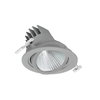 LuxSpace Accent Performance Einbaustrahler Schwenkbar, 38.5 W, D155 mm, 4700 lm, 2700 K, Sehr breitstrahlend, PerfectAccent-Reflektoren, Silber, IP20