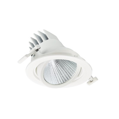 LuxSpace Accent Performance Einbaustrahler Schwenkbar, 38.5 W, D155 mm, 5100 lm, 4000 K, Breitstrahlend (WB), PerfectAccent-Reflektoren, Weiß, IP20