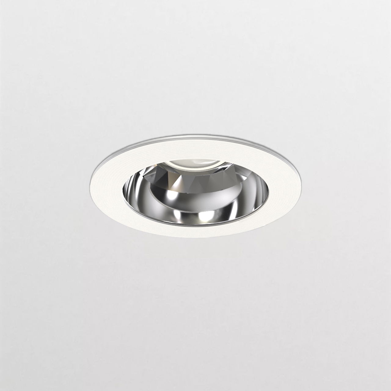 GreenSpace Downlight, with a perfect fit, 3D printed, 8.2 W, D160 mm, 1098 lm, 3000 K, Hochglanzreflektor, IP20