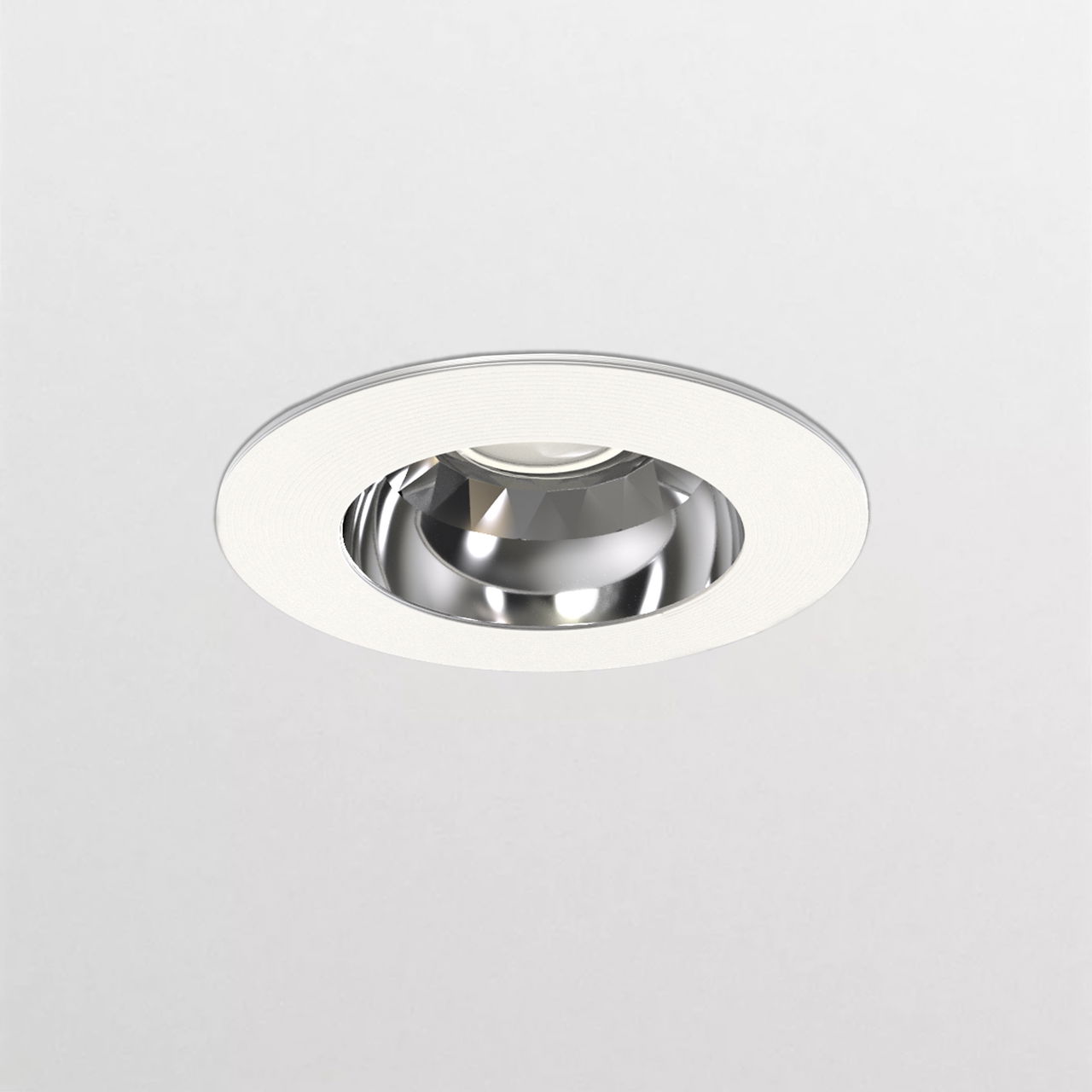 GreenSpace Downlight, with a perfect fit, 3D printed, 13.3 W, D180 mm, 1797 lm, 3000 K, Hochglanzreflektor, IP20
