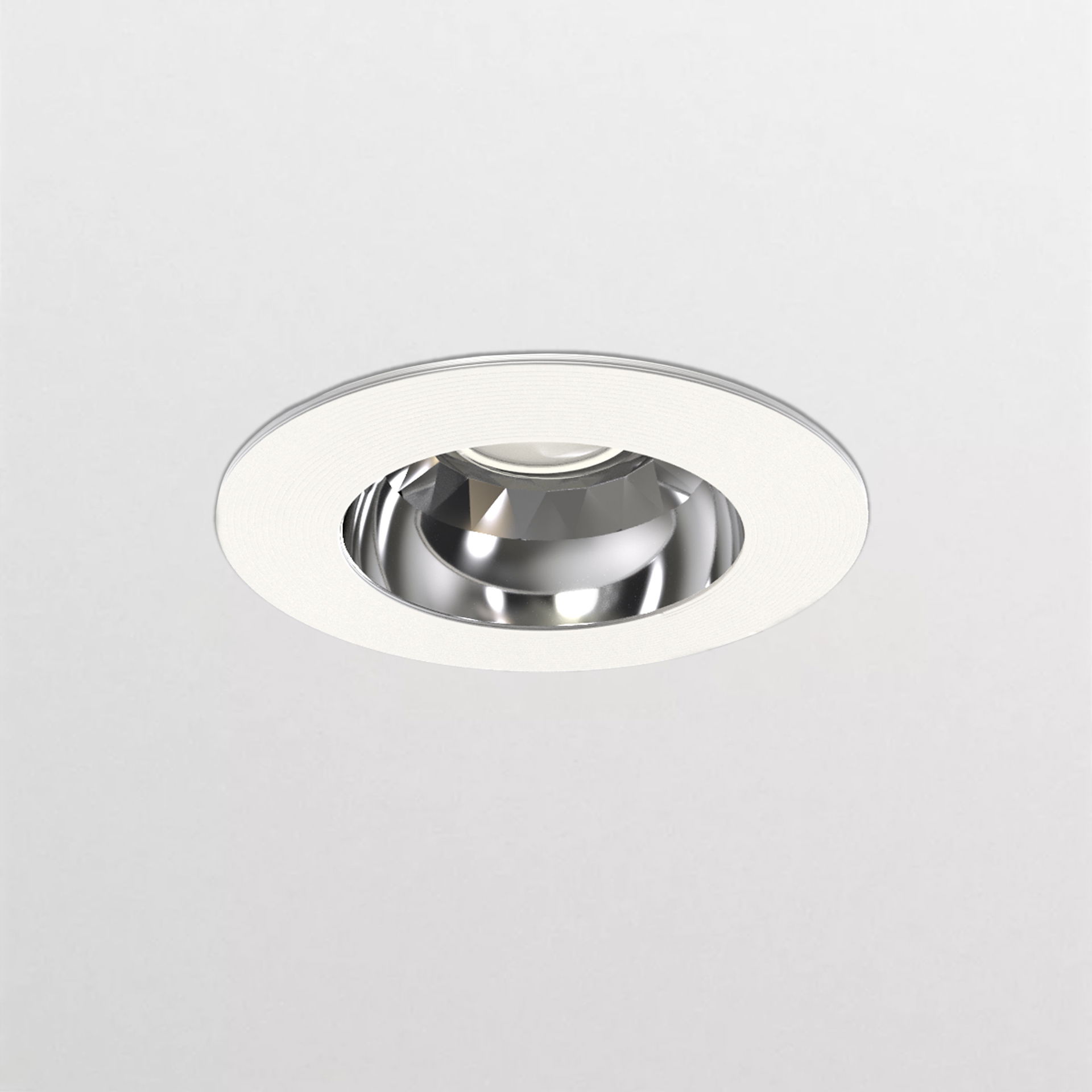 GreenSpace Downlight, with a perfect fit, 3D printed, 13.3 W, D180 mm, 1797 lm, 3000 K, Hochglanzreflektor, IP20