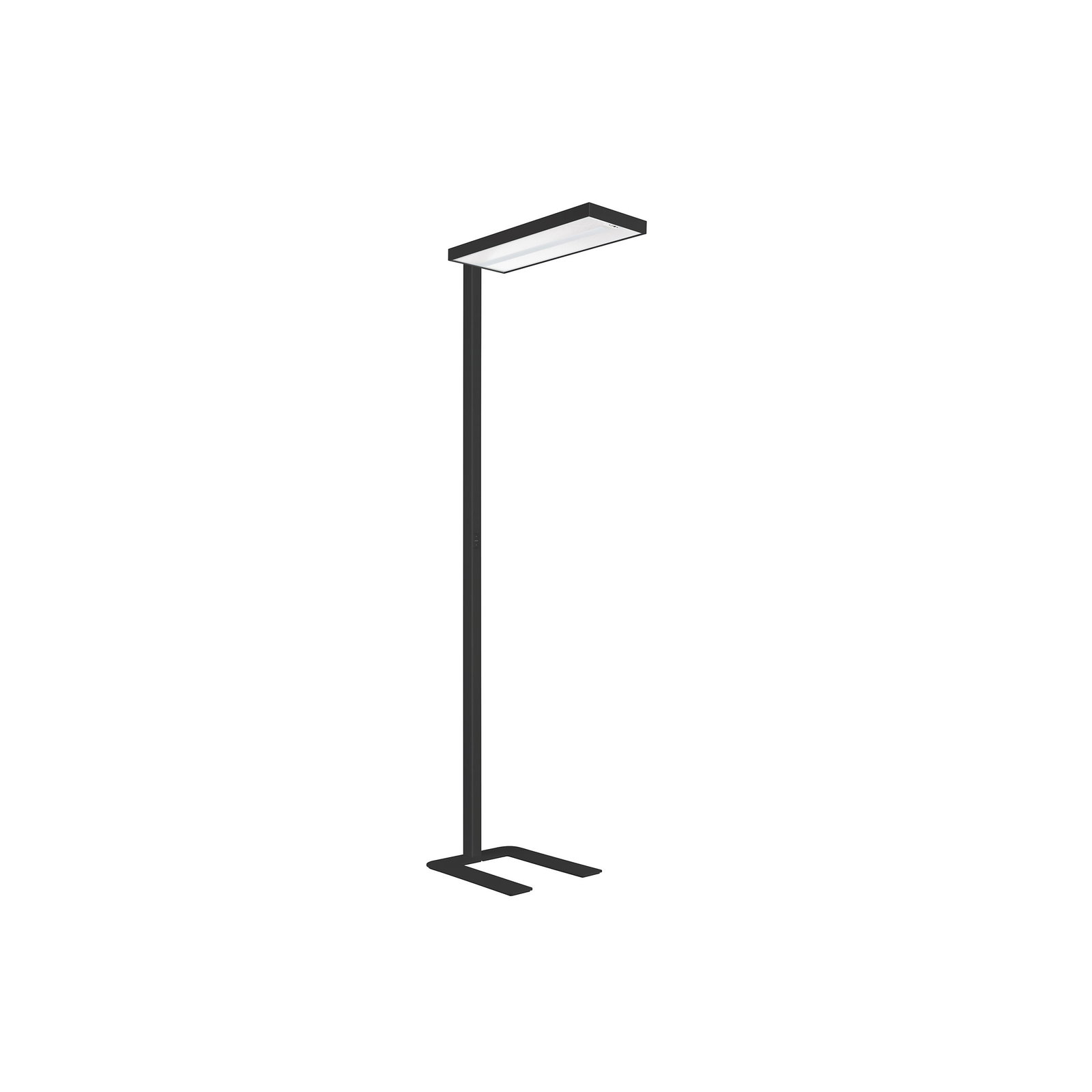 SmartBalance Free Floor Standing gen2, Sharp edge, U-shaped base, 110 W, H2000 mm, 15000 lm, 4000 K, CRI90, DALI-regelbar, UGR19, Schwarz, ACL