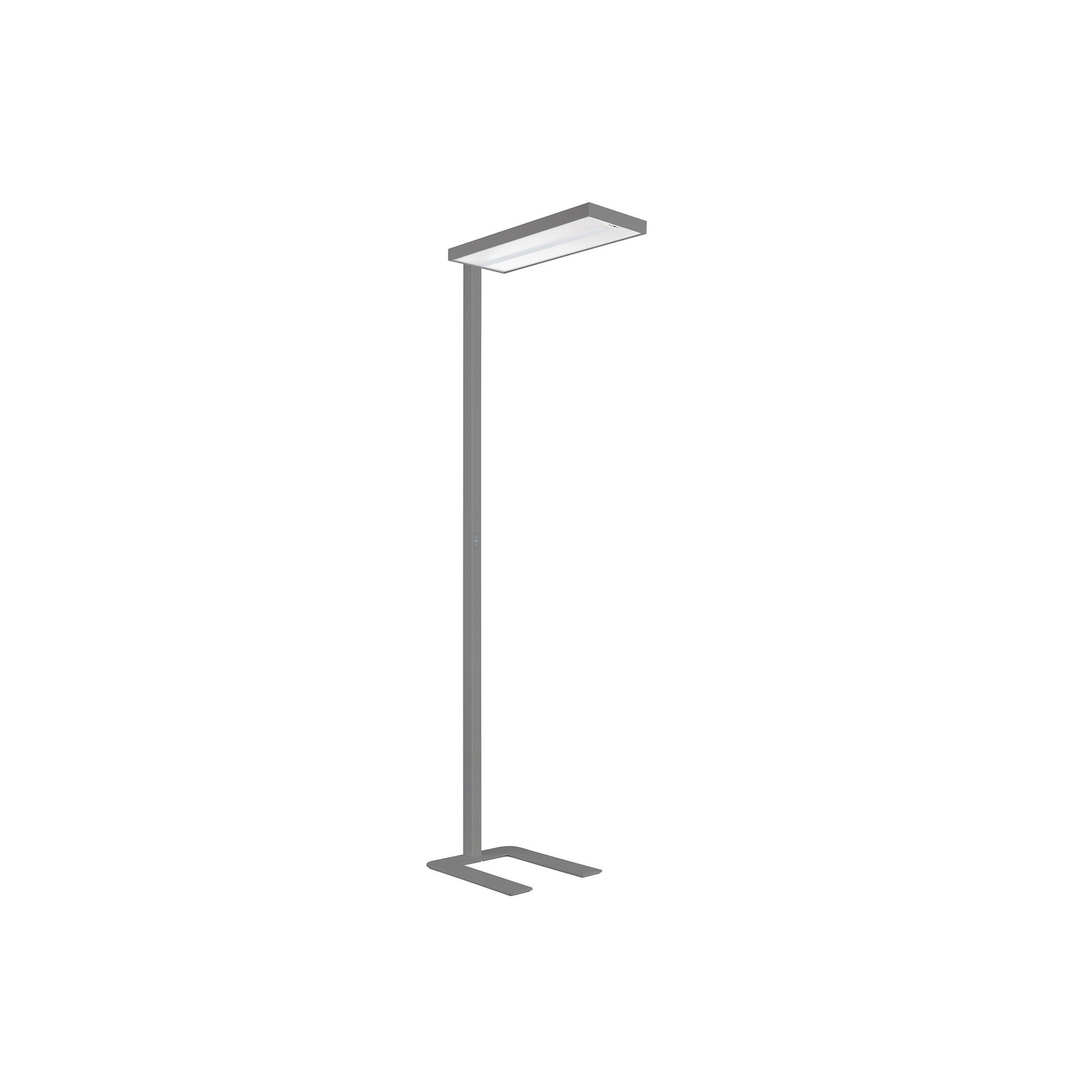 SmartBalance Free Floor Standing gen2, Sharp edge, U-shaped base, 90 W, H2000 mm, 12500 lm, 4000 K, CRI90, DALI-regelbar, UGR19, Silber, ACL
