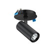 GreenSpace Evo Mini Semi Recessed, 10.2 W, 1200 lm, 3000 K, CRI90, Stark reflektierender Metallreflektor, engstrahlend, 10 bis 20Grad, Schwarz