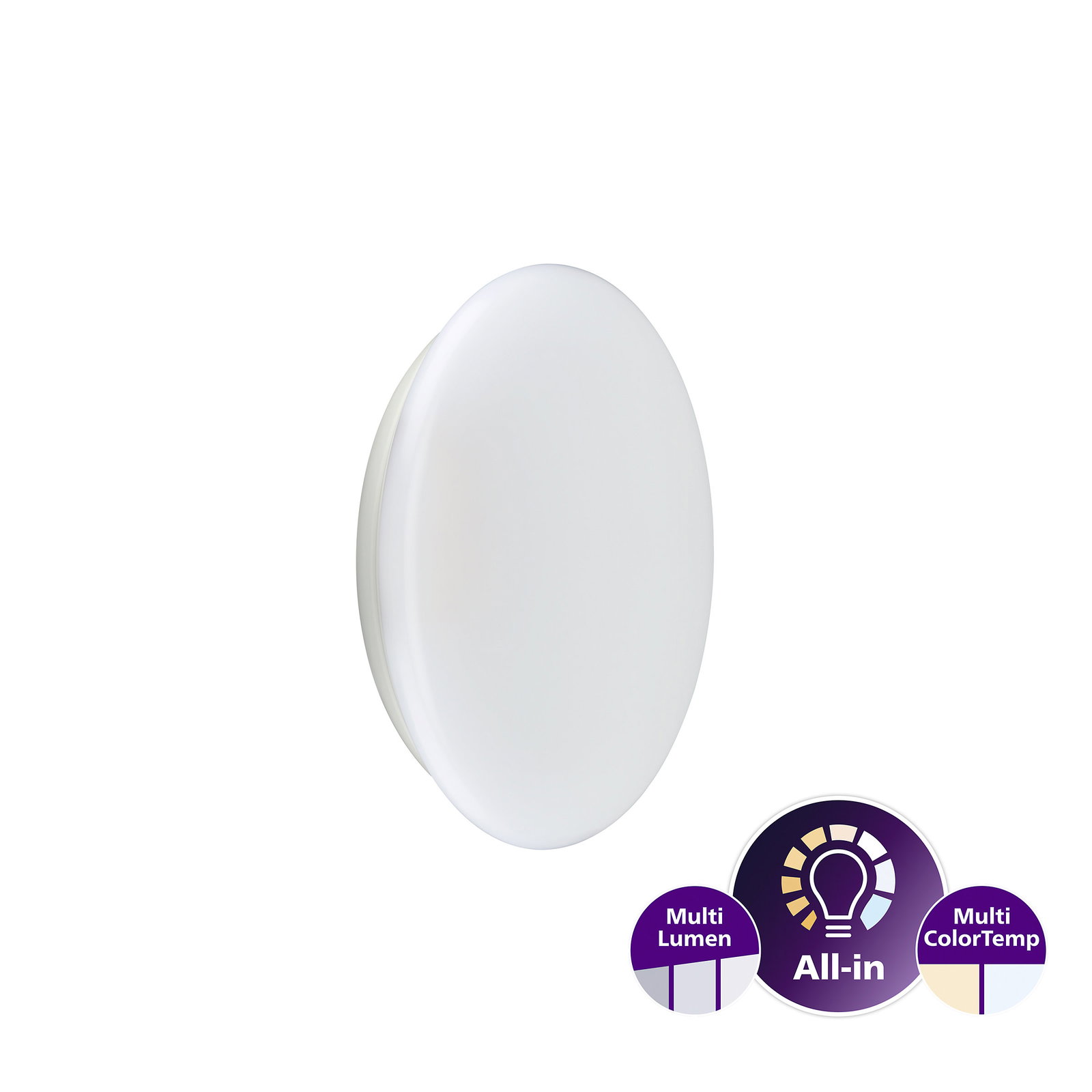 Ledinaire Wand- und Deckenleuchte gen2, 22 W, 1100 lm, 1700 lm, 2200 lm, 3000 K, 4000 K