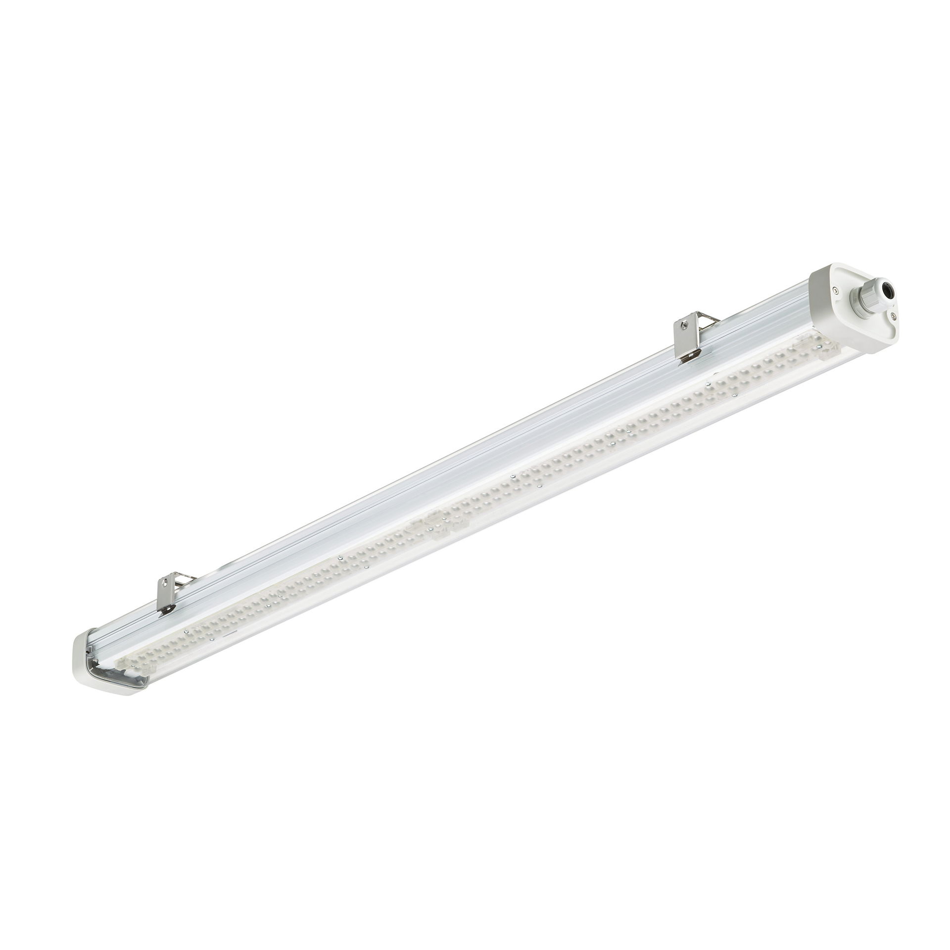 Pacific LED Gen5, Waterproof, 40 W, L1200 mm, 6400 lm, 4000 K, Engstrahlend – Hochregaloptik, Klar, IP66, IK08, TW3
