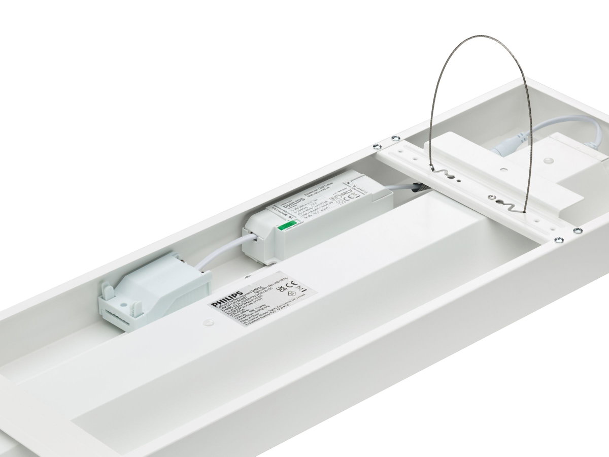 Ledinaire Anbauleuchte, All-in, 33 W, 28 W, 200x1200 mm, 3400 lm, 4000 lm, 4000 K, PUSH-IN | Schnellsteckverbinder – Bild 2 von 5