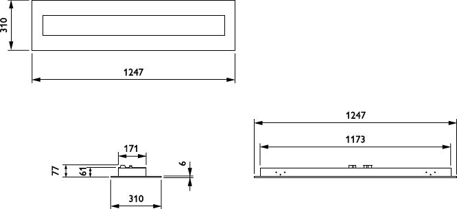 FlexBlend Einbau- und Einlegeleuchten, 30 W, 1250x310 mm, VPC, 4200 lm, 4000 K, CRI90, Kabellos, Interact Ready, UGR19, U4 – Bild 5 von 5