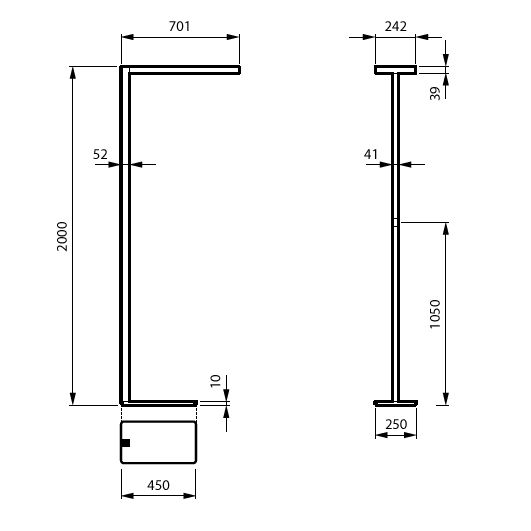 SmartBalance Free Floor Standing gen2, Rounded edge, Rectangular base, 90 W, 12500 lm, 4000 K, CRI90, Tastenfeld, UGR19, Weiß – Bild 34 von 34