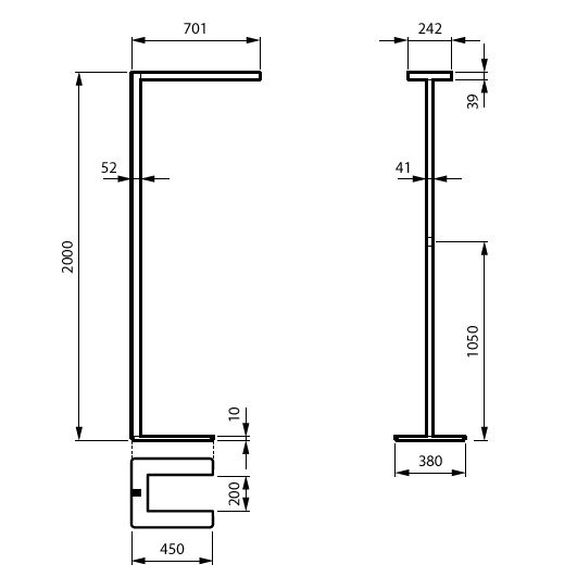 SmartBalance Free Floor Standing gen2, Rounded edge, U-shaped base, 118 W, 15000 lm, 3000 K, CRI90, DALI-regelbar, UGR19, Weiß, ACL – Bild 34 von 34