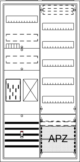 Komplettschrank, Aufputz, BKE-I, A27 1Z1R1V5A2, Schutzklasse II, Schutzart IP31