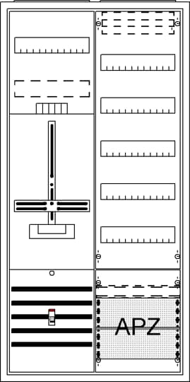 Komplettschrank, Aufputz, Dreipunkt, A27 1Z1V5A2
