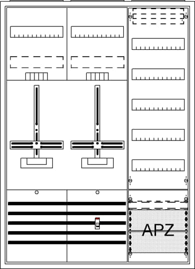 DA37CG Komplettschrank, AP Dreipunkt, A37 2Z1V5A2