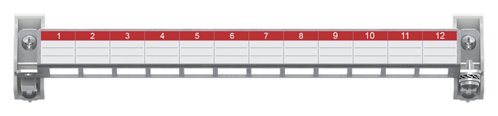 Patchpanel 12 Module E-Dat oder Keystone