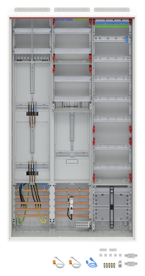 Komplettschrank, Aufputz, Dreipunkt, A39 2Z1S+2RE1V7A2