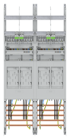 Zählerfeld 7RE 4Z, vorverdrahtet mit BKE-I, Netzsystem TN-S 5-polig – Bild 2 von 3