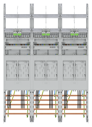 Zählerfeld 7RE 6Z, vorverdrahtet mit BKE-I, Netzsystem TN-S 5-polig – Bild 2 von 3