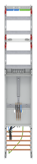 Zählerfeld 9RE 1Z+2RE, vorverdrahtet mit Zählerkreuz, Netzsystem TN-S 5-polig – Bild 2 von 3