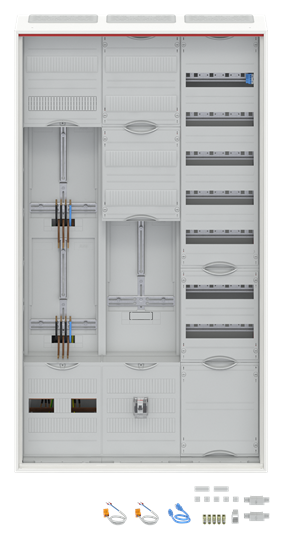 Komplettschrank, Aufputz, Dreipunkt, A39 2Z1S+2RE1V7A2 – Bild 2 von 3