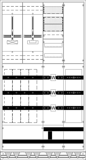 MuW Schrank kpl. TX412G, Bemessungsstrom In 585 A   