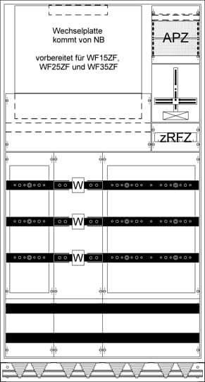 MuW Schrank kpl. TX412S, Bemessungsstrom In 585 A   