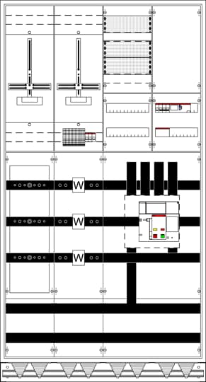MuW Schrank kpl. TX412G, Bemessungsstrom In 585 A   