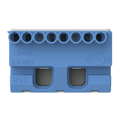 ZK82B N-Klemmenblock 8x4+2x25qmm Quick-Steckklemme