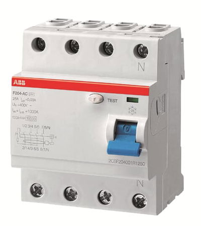 FI-Schutzschalter 4P, Typ A, 63A, 500mA, 16, 7Hz