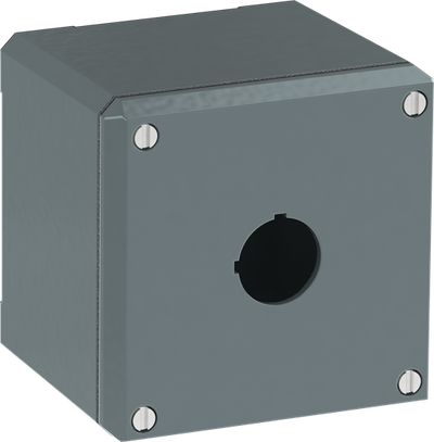 080SP1 Metallgehäuse, 1 Befehlsstelle grau, Aluminium, IP66