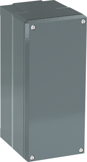 080SP3SF Metallgehäuse, 3 Befehlsstellen grau, Aluminium, IP66, ohne Bohrungen