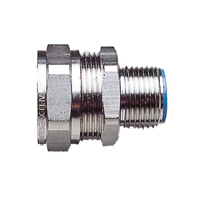 Adaptaflex Verschraubung Typ M Außengewinde IP65 NPT75 Messing vernickelt