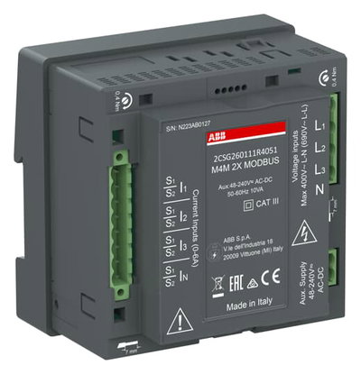 Netzanalysegerät, Hutschienen-Gerät ohne Display, Protokoll: Modbus RTU
