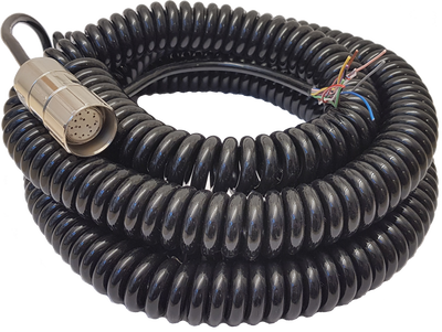 Spiralkabel, 12 polig, 0,5/2,5 m   
