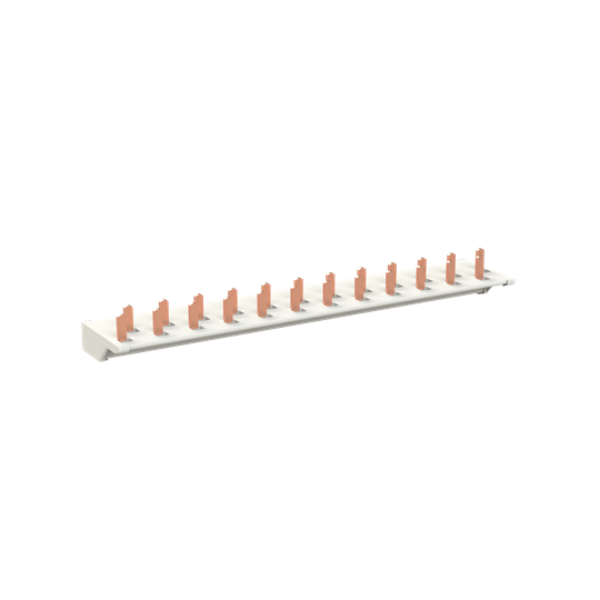 Phasenschiene 1-phasig+N, kürzbar, Endkappe PSc-END 12 Module, 24 Pins, 10 mm² – Bild 2 von 3