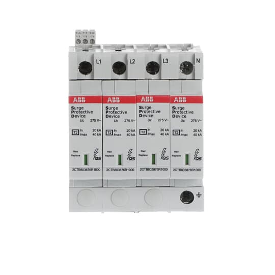 SPD Typ 2 für 230/400 V TN-S 4P, Imax 40kA, In 20kA, Up 1, 25kV, TS Telesignal