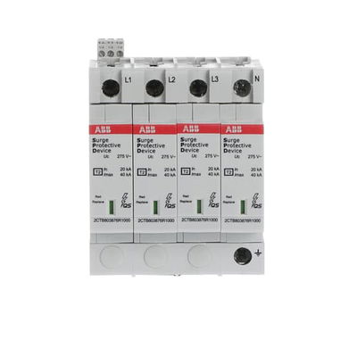 SPD Typ 2 für 230/400 V TN-S 4P, Imax 40kA, In 20kA, Up 1, 25kV, TS Telesignal