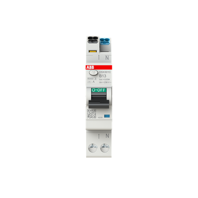 FI/LS-Schalter, 1 TE 6kA, 1P+N, Typ A, B13, 30mA FlexLine Push-in Technologie