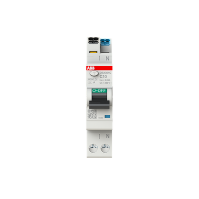 FI/LS-Schalter, 1 TE 6kA, 1P+N, Typ A, C10, 30mA FlexLine Push-in Technologie