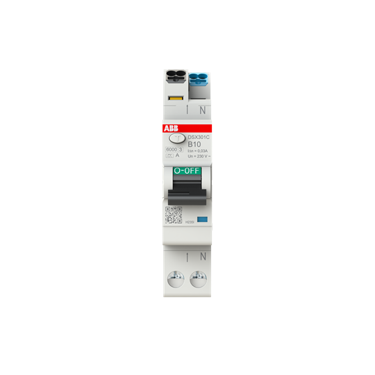 FI/LS-Schalter, 1 TE 6kA, 1P+N, Typ A, B10, 30mA FlexLine Push-in Technologie