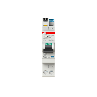 FI/LS-Schalter, 1 TE 6kA, 1P+N, Typ A, B10, 30mA FlexLine Push-in Technologie