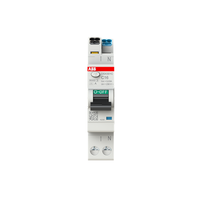 FI/LS-Schalter, 1 TE 6kA, 1P+N, Typ A, C16, 30mA FlexLine Push-in Technologie