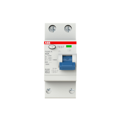 Fehlerstrom-Schutzschalter 2P, Typ A, 40 A, 30 mA FlexLine Push-in Technologie
