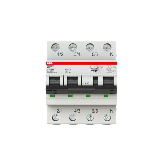FI/LS-Schalter 6kA 3P+N Typ A, B 10, 30mA 6kA IEC/EN 61009, 10kA IEC/EN 60947-2
